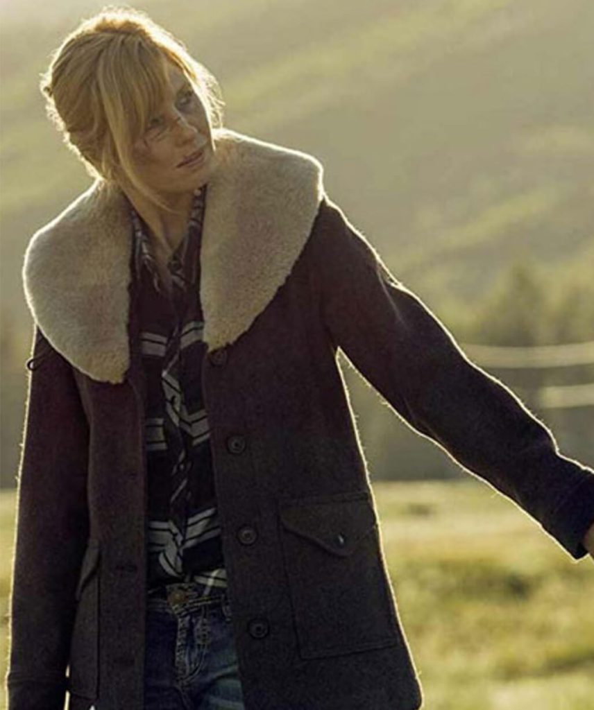 Yellowstone Beth Dutton Brown Wool Coat