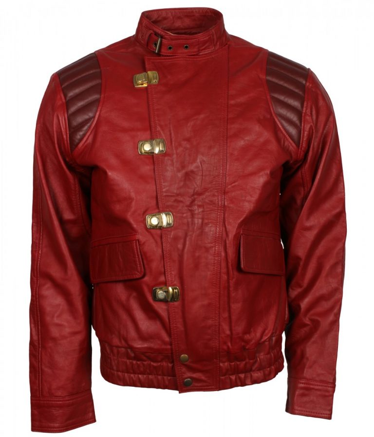 Akira Kanada Men Red Leather Jacket - Stinson Leathers