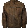 Biker Men Vintage Distressed Leather Jacket