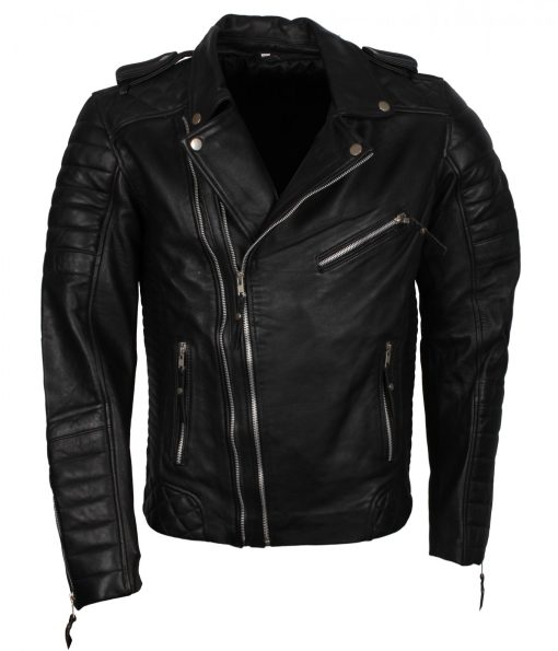 Double Zipper Biker Leather Jacket