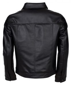 Elvis Presley Mens Black Leather Jacket