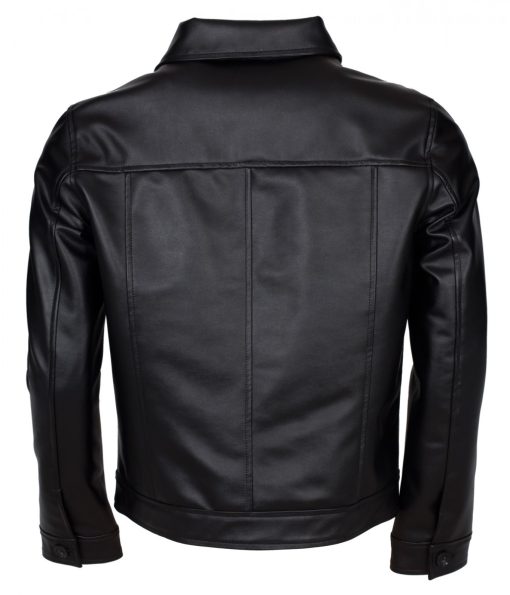 Elvis Presley Mens Black Leather Jacket