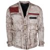 Finn White Waxed Leather Jacket