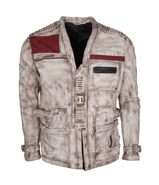 Finn White Waxed Leather Jacket