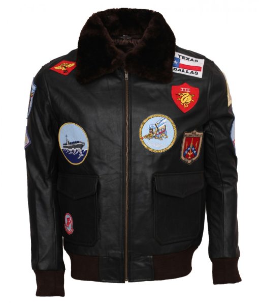 Top Gun Black Leather Jacket