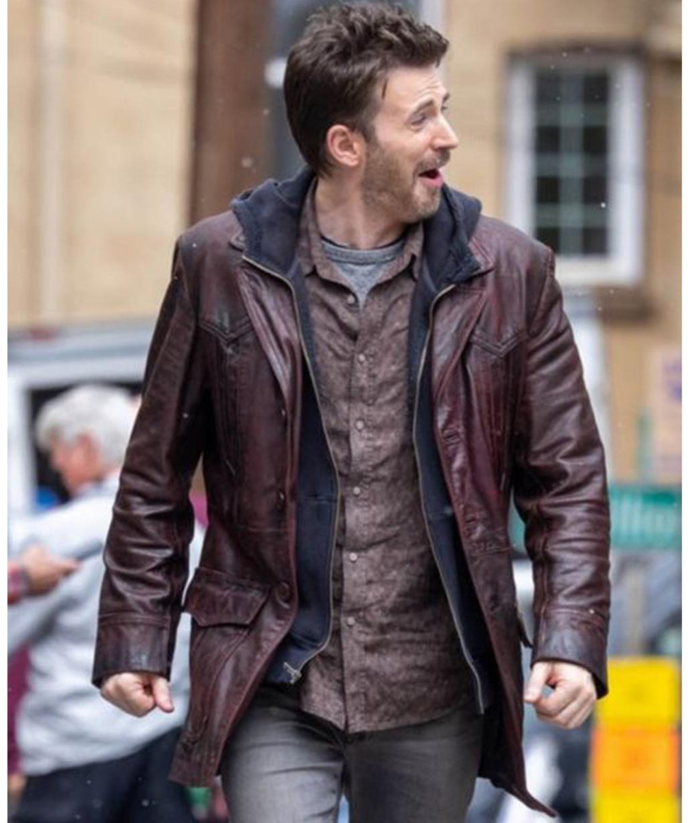 Red One Chris Evans Leather Jacket - Stinson Leathers