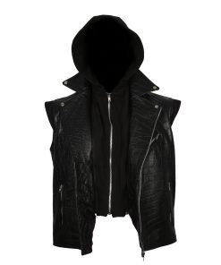 AJ Styles Hooded Leather Vest