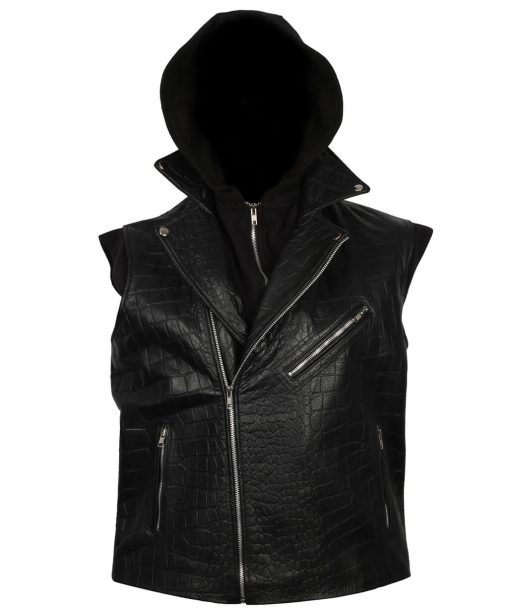 AJ Styles Hooded Leather Vest