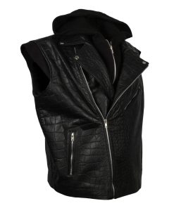 AJ Styles Hooded Leather Vest