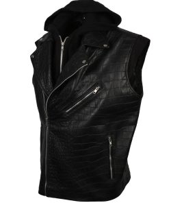 AJ Styles Hooded Leather Vest