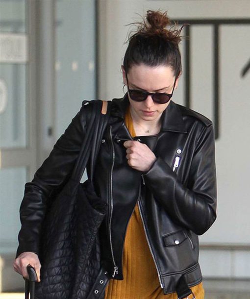 Daisy Ridley Leather Jacket