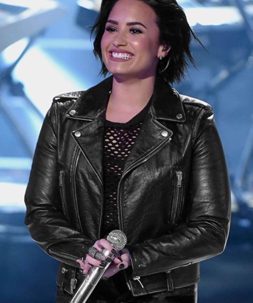 Demi Lovato Biker Leather Jacket