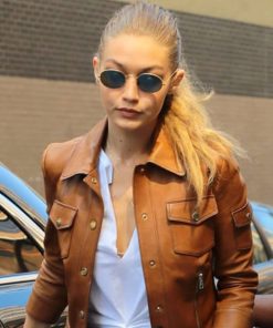 Gigi Hadid leather jacket