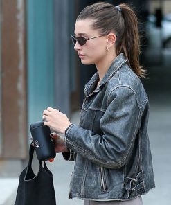 Hailey Bieber Leather Jacket