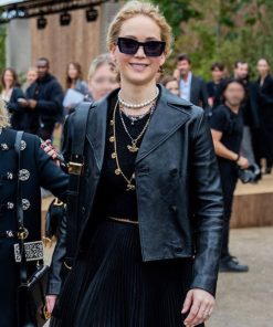 Jennifer Lawrence leather jacket