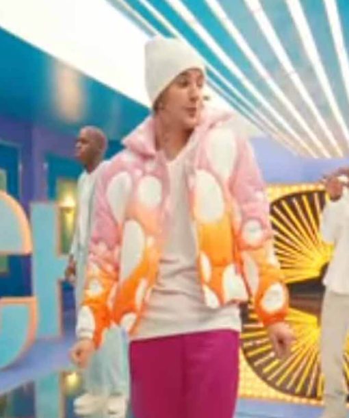 Justin Beiber puffer jacket, Justin Bieber Peaches jacket