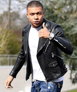 Kylian Mbappe black jacket