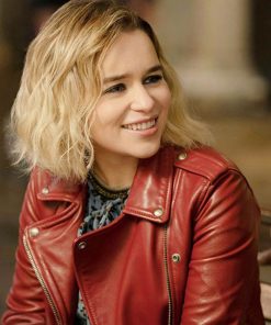 Last Christmas Emilia Clarke Red Leather Jacket