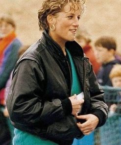 Princess Diana Black Leather Jacket