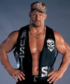 Stone Cold Steve Austin Black Leather Vest