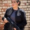 The Walking Dead Alanna Masterson Black Bomber Jacket