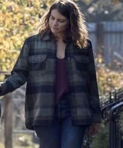 The Walking Dead S10 Maggie Grey Plaid Jacket