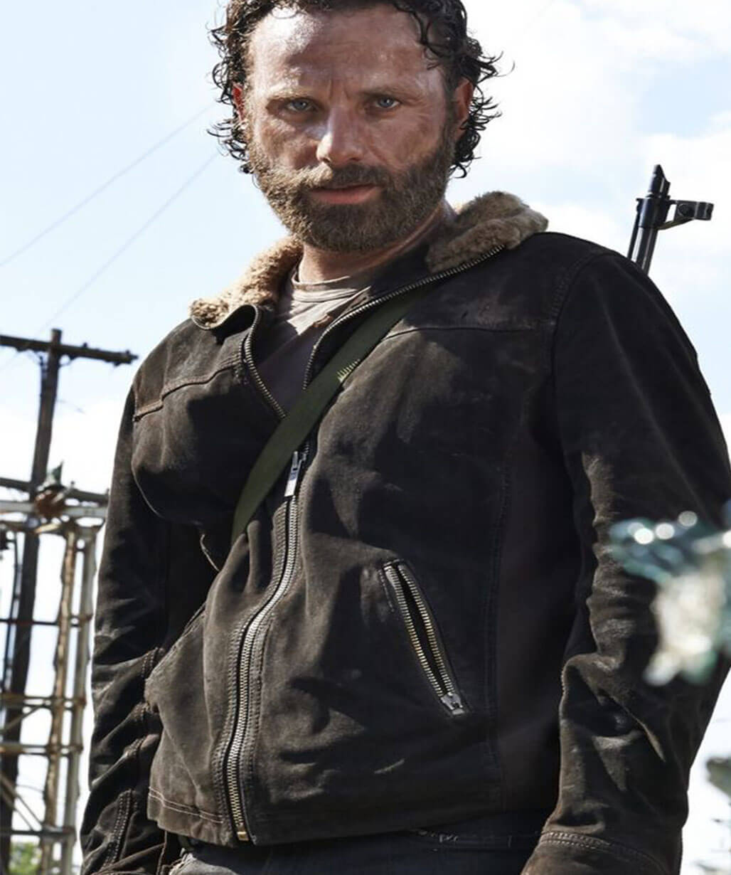 The Walking Dead S5 Rick Grimes Suede Leather Jacket