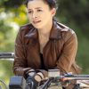 The Walking Dead S9 Rosita Espinosa Brown Leather Jacket