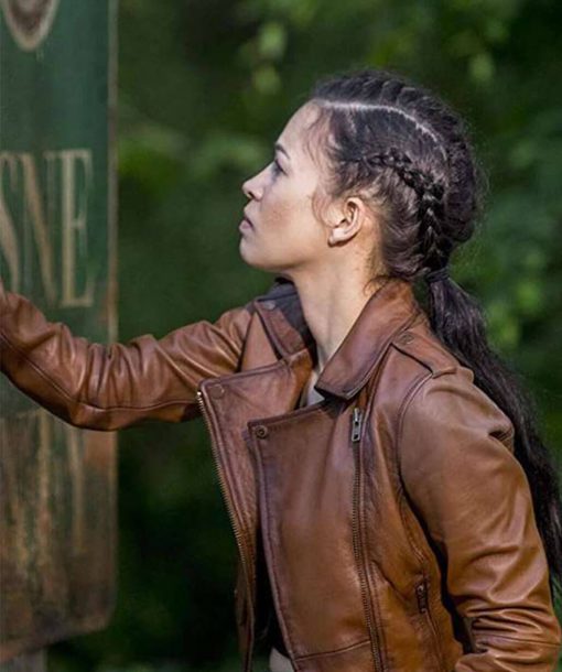 The Walking Dead S9 Rosita Espinosa Brown Leather Jacket