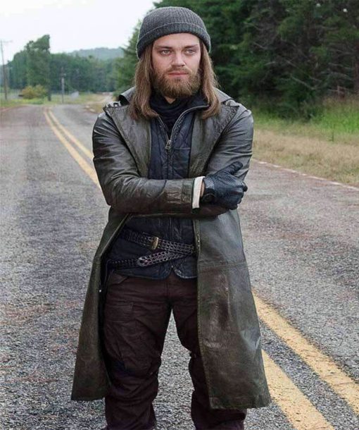 The Walking Dead Tom Payne Brown Trench Coat