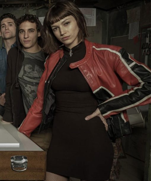 Money Heist Tokyo Ursula Red Leather Jacket