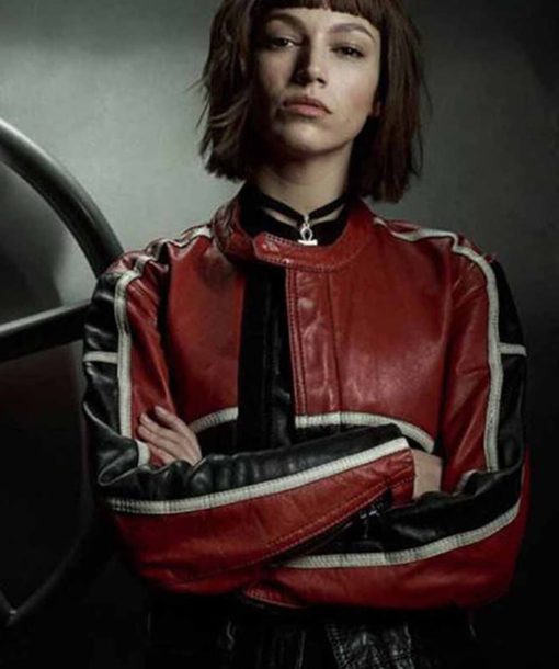 Money Heist Tokyo Ursula Red Leather Jacket