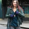 Victoria Justice Black Leather Jacket