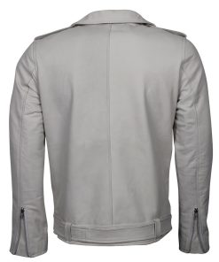 White Brando Biker Jacket