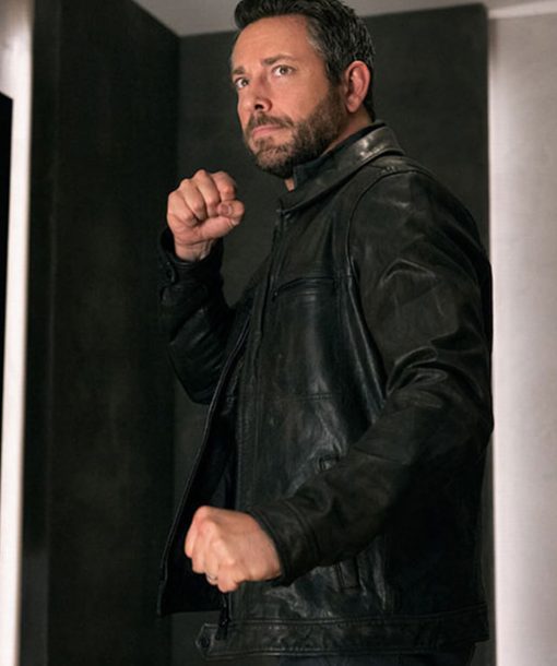 Zachary Levi Black Jacket