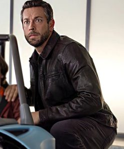 Zachary Levi Black Jacket