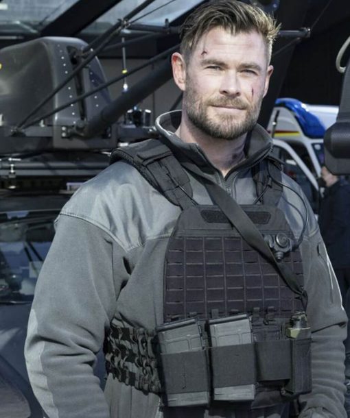 Chris Hemsworth Extraction 2 Grey Jacket