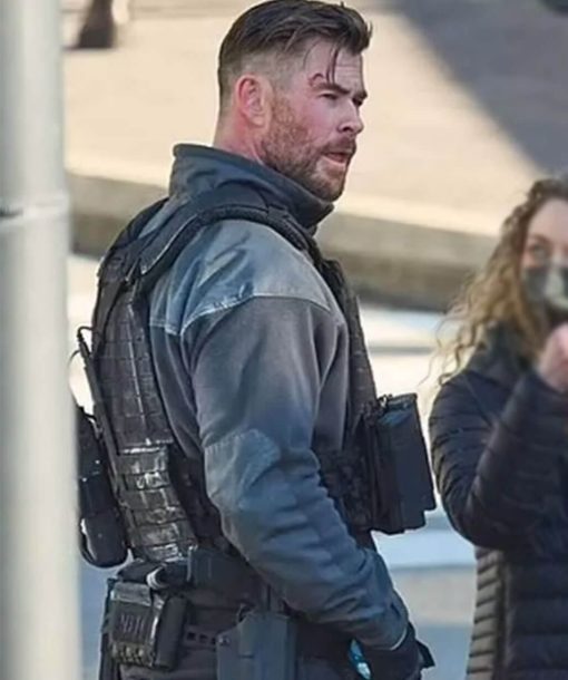 Chris Hemsworth Extraction 2 Grey Jacket