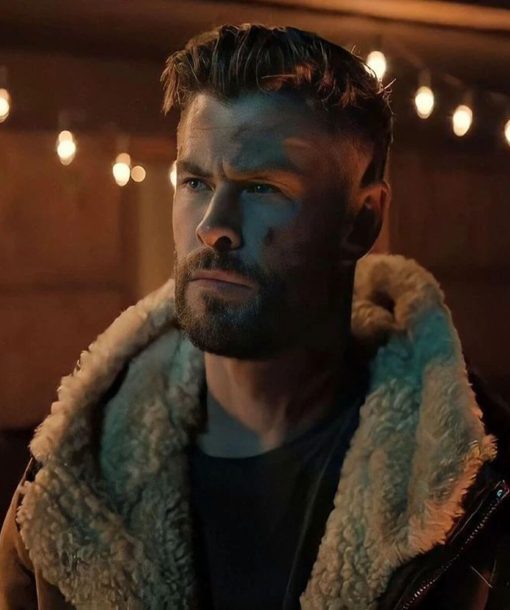 Chris Hemsworth Extraction 2 Suede Leather Jacket