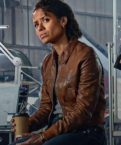 Gugu Mbatha-Raw Lift 2024 Brown Jacket