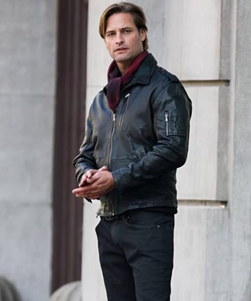 Josh Holloway Black Leather Jacket