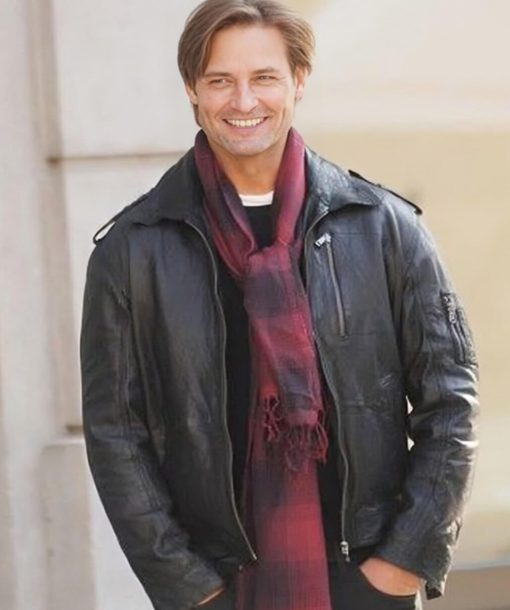 Josh Holloway Black Leather Jacket