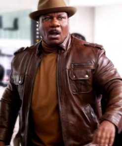 Ving Rhames Brown Leather Jacket