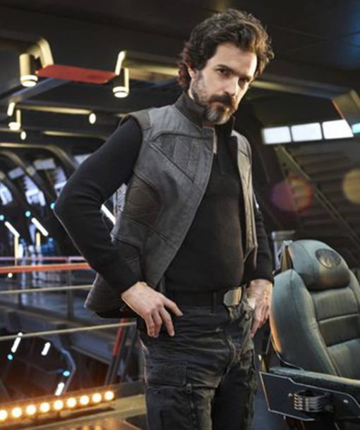 Star Trek Picard S1 Santiago Cabrera Grey Vest