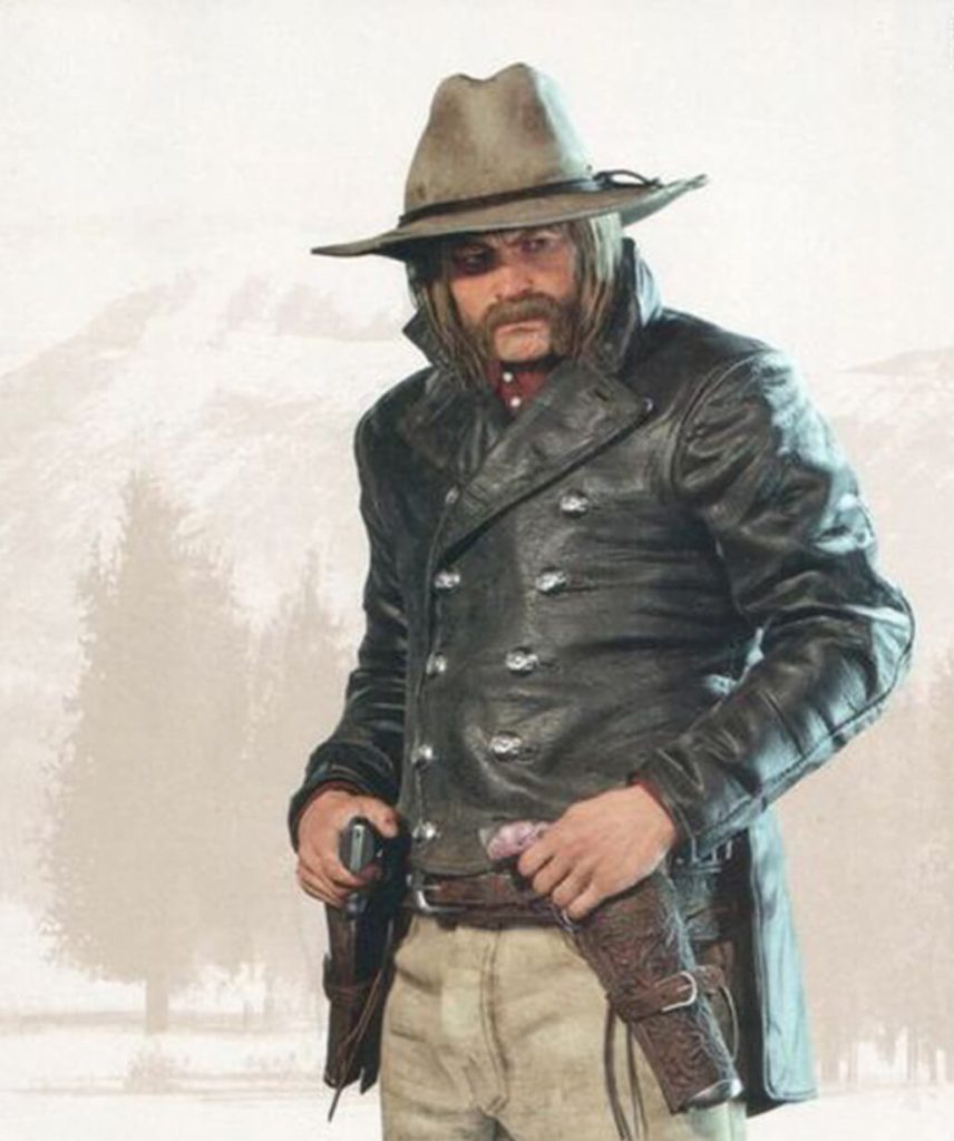 Red Dead Redemption 2 Micah Bell Black Leather Tailcoat