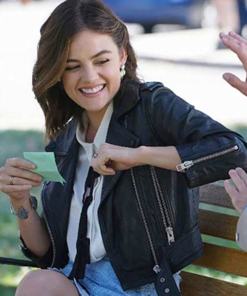 Lucy Hale Black Leather Jacket