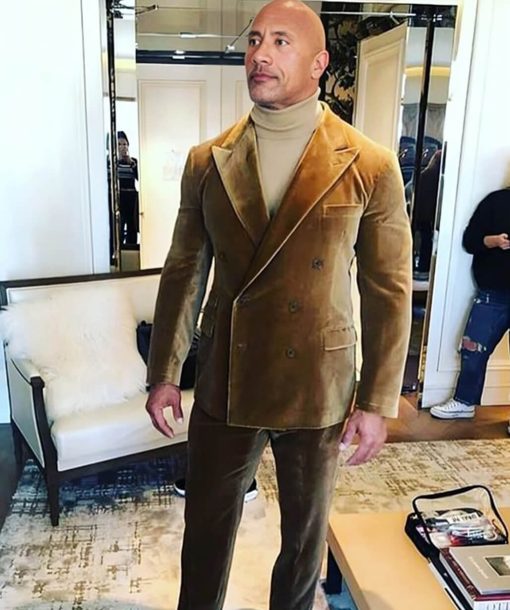 Dwayne Johnson Brown Suit