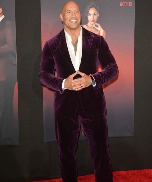 Dwayne Johnson Purple Velvet Suit