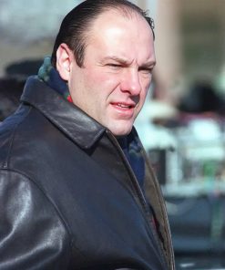 Tony Soprano Black Leather Jacket