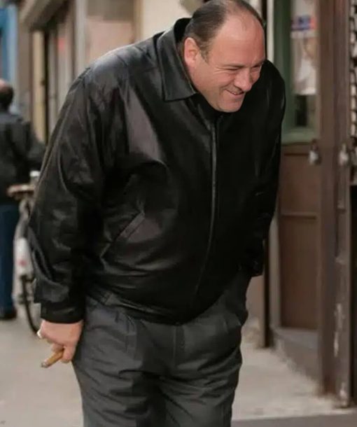 Tony Soprano Black Leather Jacket